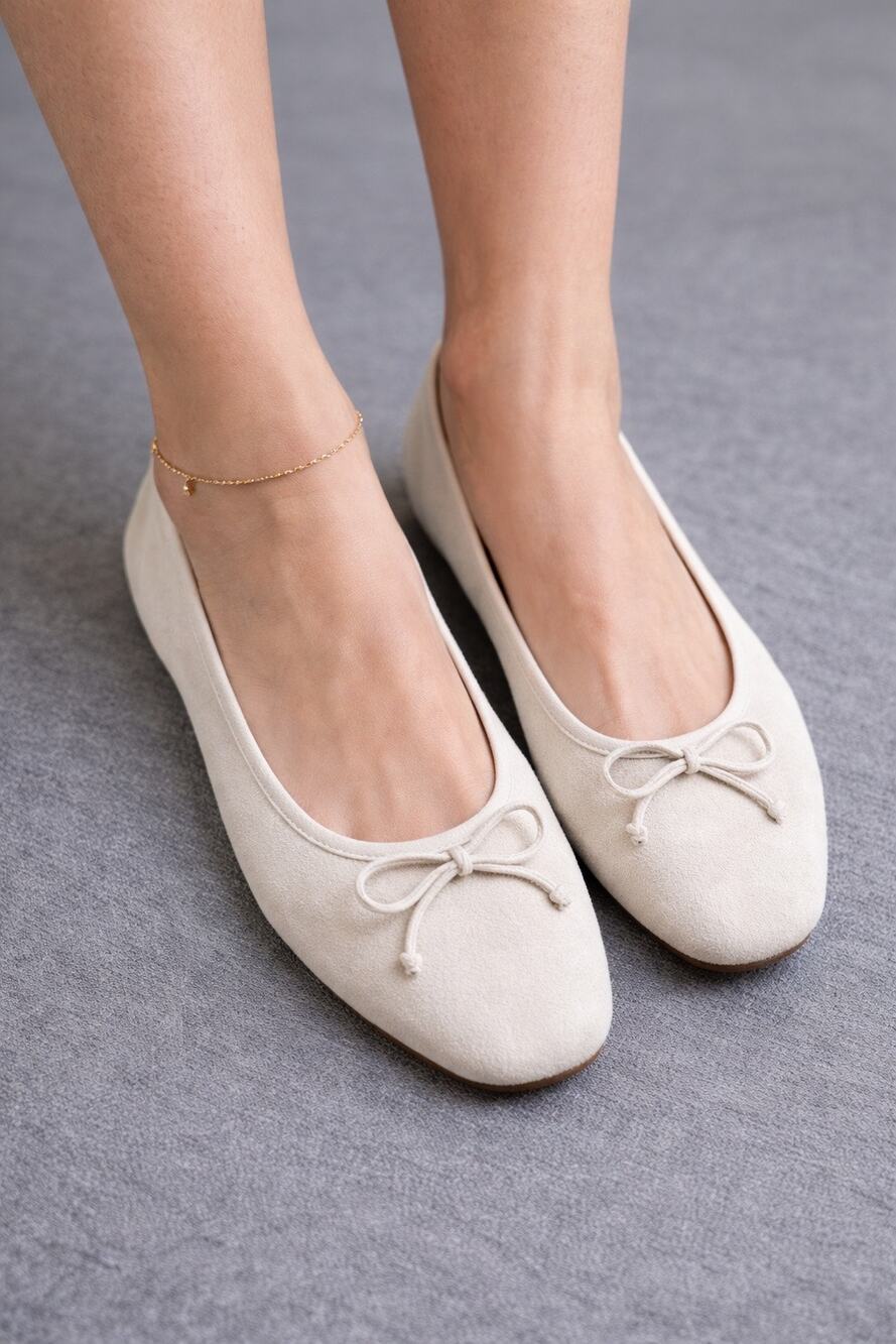 Paul Green Mareva Suede Square Toe Ballerina Flat Fits Size 8.5 $345